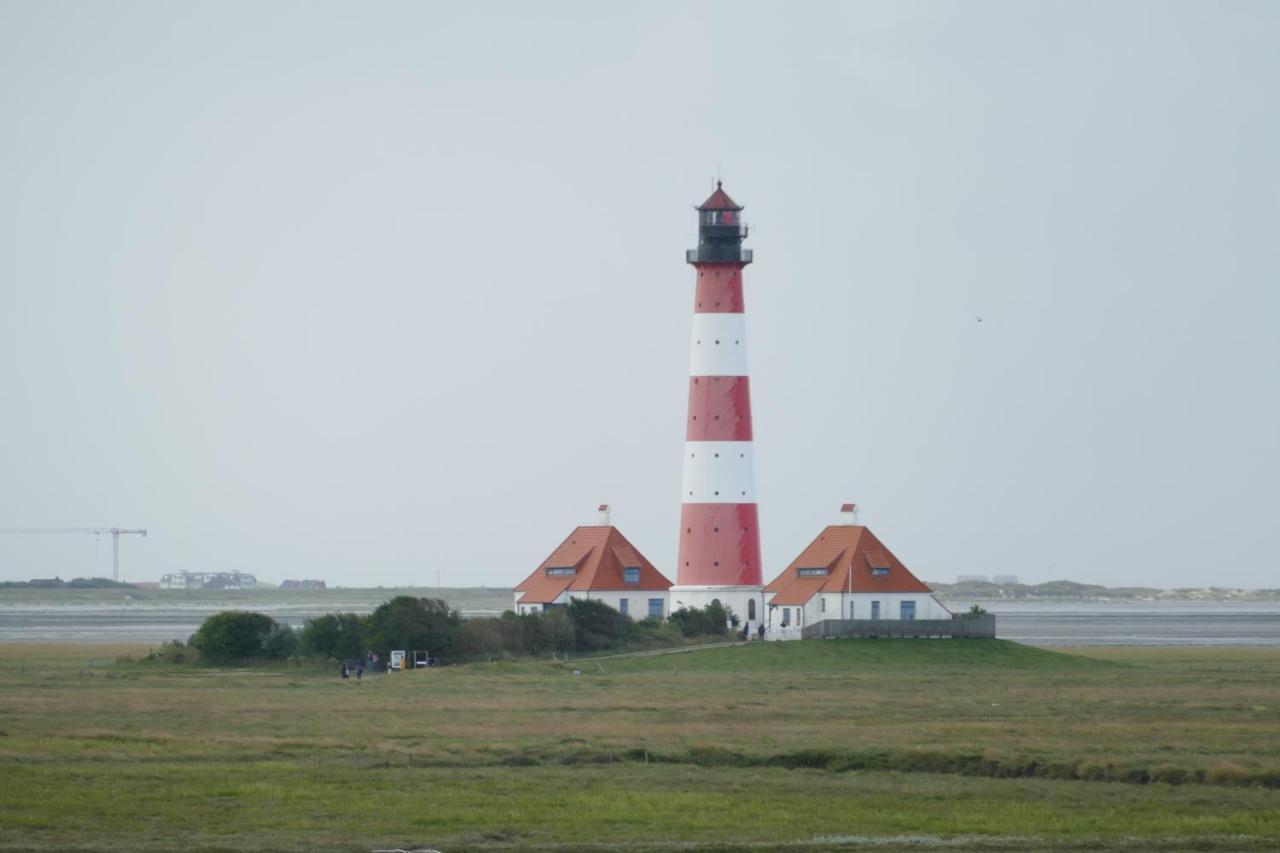 Ferien Wohnung -Leuchtturm Oldenswort Exteriör bild