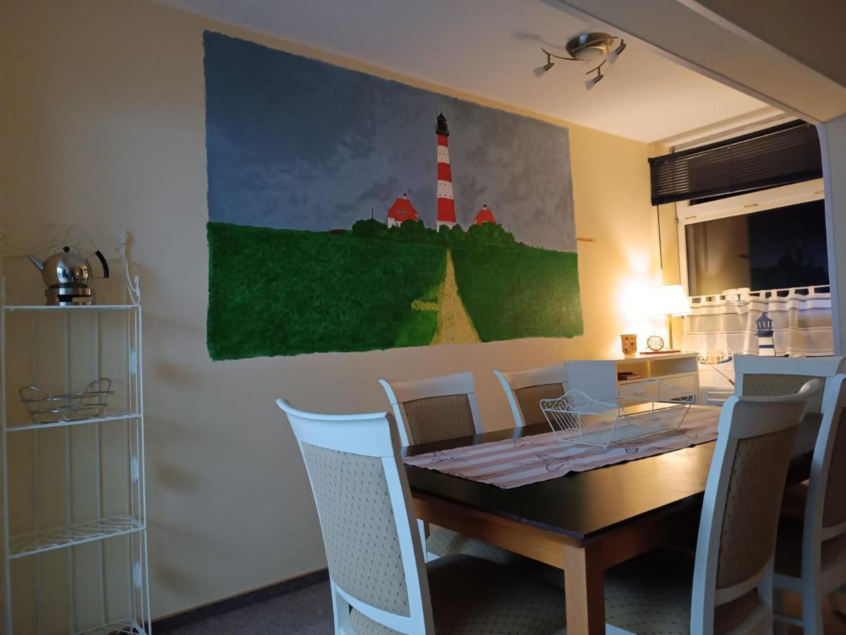 Ferien Wohnung -Leuchtturm Oldenswort Exteriör bild