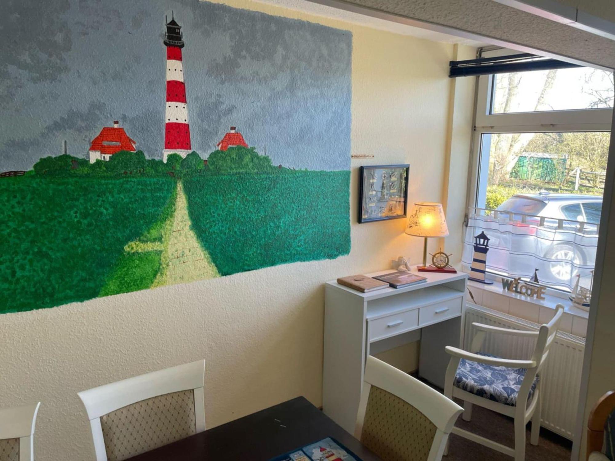 Ferien Wohnung -Leuchtturm Oldenswort Exteriör bild